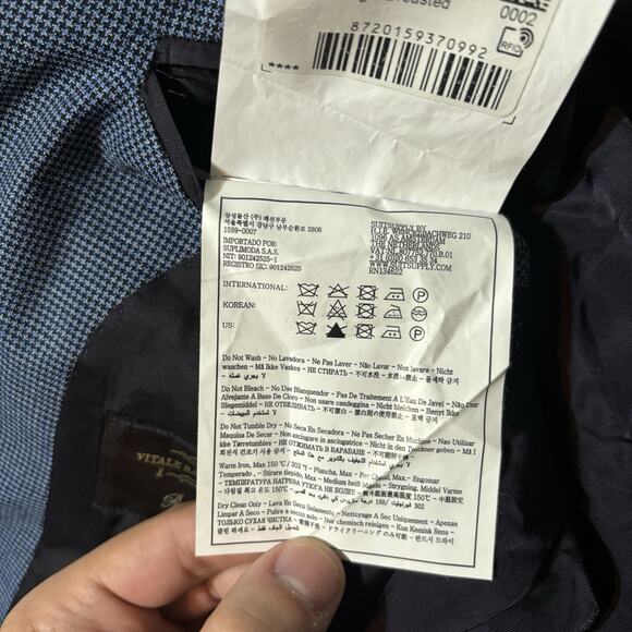 Suitsupply Blazer Mens 44L Pure Wool Sienna Single Breasted Houndstooth Canonico - Picture 11 of 16